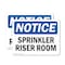 Signmission Sprinkler Riser Room, 18 in W x Rectangle, Aluminum OS-2PACK-NS-A-1218-L-16613 - alternate 1
